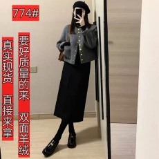 批发秋冬2026年<b class='q'>新款</b>高级感时尚洋气灰色上衣富家千金小香风外套女秋冬