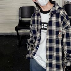 批发官图#65%棉#儿童<b class='q'>格子衬衫</b><b class='q'>男童</b>衬衣<b class='q'>春秋</b>季薄款男宝宝秋装长袖中童