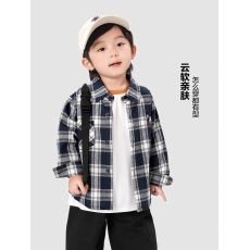 批发官图#65%棉#儿童<b class='q'>格子衬衫</b><b class='q'>男童</b>衬衣<b class='q'>春秋</b>季薄款男宝宝秋装长袖中童