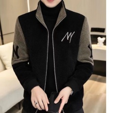 批发2025秋<b class='q'>冬</b>款男士高端拼色时尚外套立领拼接休闲加厚保暖大码上衣潮