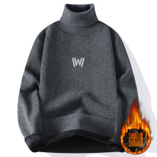 批发圆领卫衣高领新款加绒加厚套头休闲宽松内搭<b class='q'>欧美</b><b class='q'>简约</b>潮流男士上衣