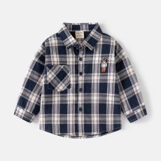 批发官图#65%棉#儿童<b class='q'>格子衬衫</b><b class='q'>男童</b>衬衣<b class='q'>春秋</b>季薄款男宝宝秋装长袖中童