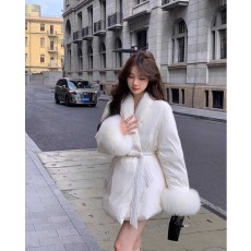批发禾木初雪2025新款羽绒服女中长款<b class='q'>狐狸毛</b>皮草90白鹅绒小个子外套冬