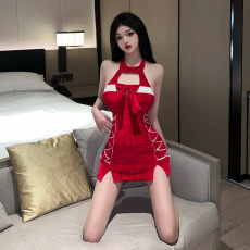 批发实拍~圣诞系列无袖辣妹性感红色拼色时尚丝绒<b class='q'>连衣裙</b><b class='q'>女</b>