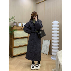 批发韩系加厚立领工装棉衣<b class='q'>显瘦</b>抽绳外套+高腰<b class='q'>显瘦</b>半裙两件套女