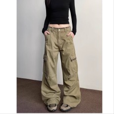 批发水洗纯棉做旧裤头内包边美式高街潮流复古休闲工装裤男女春秋