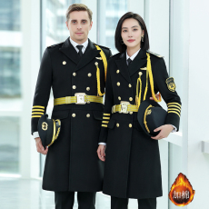 批发中长款毛呢外套男女礼宾形象岗<b class='q'>保安</b><b class='q'>制服</b>工作服加厚加棉呢子大衣冬