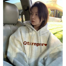 批发ERP密文发货秋冬加绒加厚卫衣男女同款连帽卫衣帽衫连帽衫