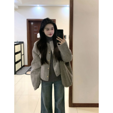 批发实拍 <b class='q'>双面</b><b class='q'>羊绒</b>灰色短款呢子<b class='q'>大衣</b>女秋冬季毛呢外套高级感小个子