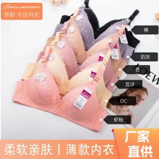 批发大码<b class='q'>内衣</b>性感蕾丝薄款柔软<b class='q'>婴儿</b>棉文胸聚拢防下垂调整型妈妈胸罩