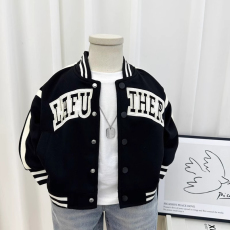 批发官图CVC华棉复合真跳*秋冬帅气黑色棒球服男童外套中童秋装外衣