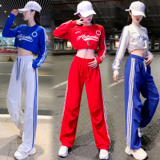 批发实拍 爵士舞露脐显瘦宽松减龄演出服体操服<b class='q'>街舞</b>超酷套装