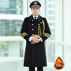 批发<b class='q'>保安</b>工作服冬装加棉加厚保暖乐队礼宾物业形象岗制服毛呢长款外套