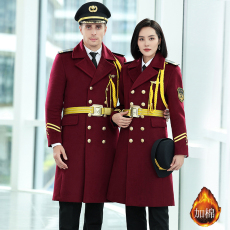 批发形象岗<b class='q'>保安</b>工作服男女毛呢大衣冬物业售楼部礼宾礼仪<b class='q'>制服</b>加厚加棉