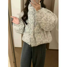 批发波点羽绒服女冬季设计感小众独特超好看韩系洋气减龄面包服厚外套