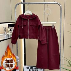 批发女童加绒套装2025秋冬款中大童韩版一体绒外套<b class='q'>休闲</b>香蕉裤两件套潮