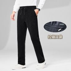 批发2024<b class='q'>冬</b>季新款纯棉牛仔裤男修身小脚百搭松紧腰束脚保暖潮流男裤子