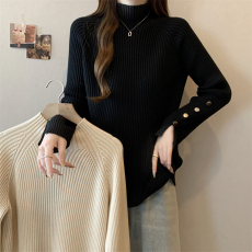 批发实拍大码半高领针织打底衫女内搭新款秋冬遮肚显瘦<b class='q'>中长款</b><b class='q'>毛衣</b>