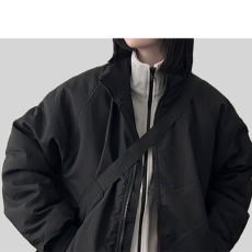 批发冬季<b class='q'>日系</b><b class='q'>复古</b>美拉德咖啡色竖条纹棉衣外套男女中性风加厚保暖棉袄