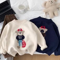 批发童装男女童毛衣儿童加厚秋冬2024新款男孩针织衫冬季套头衫