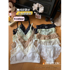 批发实价实拍蕾丝内衣性感系超薄款兔耳朵大胸显小bra法式文胸罩套装