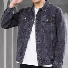 批发春秋季工装牛仔外套男韩版潮流复古潮牌休闲宽松百搭夹克大码褂子