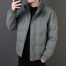 批发白鸭绒羽绒服中青年男士加厚保暖防寒冬季新款休闲立领羽绒外套男