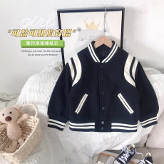 批发官图CVC华棉复合真跳*秋<b class='q'>冬</b>男童棒球服外套开衫痞帅韩系夹克上衣