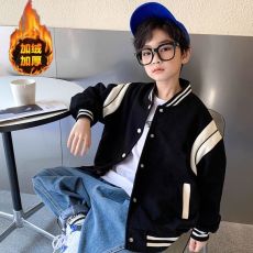 批发官图CVC华棉复合真跳*秋<b class='q'>冬</b>男童棒球服外套开衫痞帅韩系夹克上衣