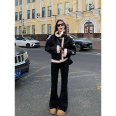 批发实拍实价 甜酷机车风仿皮毛一体保暖加厚加绒短款皮衣外套