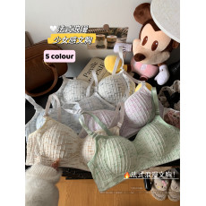 批发实价实拍甜美肌理感透气内衣小胸聚拢无钢圈收副乳防下垂简约文胸