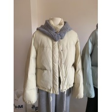 批发实拍～韩系可拆针织帽加厚羽绒服女冬季款洋气保暖显瘦面包服外套