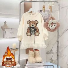 批发高品质、退回率低 女童连衣裙<b class='q'>冬</b>装2024新款洋气儿童网红公主裙女