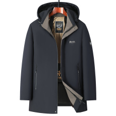 批发新款冬季中老年加绒加厚保暖棉衣时尚百搭休闲爸爸冬装