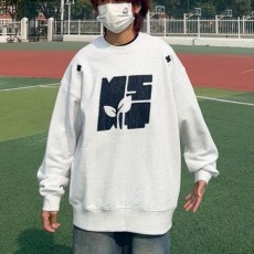 批发2025年冬季新款<b class='q'>韩</b>版潮牌宽松加绒刺绣圆领卫衣
