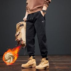 批发冬季加绒加厚保暖<b class='q'>休闲裤</b>男宽松百搭纯棉耐磨束脚工装御寒长裤