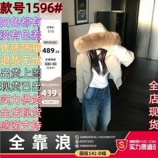 批发Skk Store 芬兰雪境 <b class='q'>冬</b>季毛领连帽90白鸭绒收腰加厚短款羽绒服女