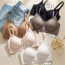 批发无痕内衣女小胸聚拢变大前扣提拉收副乳上托矫正调整型舒适文胸