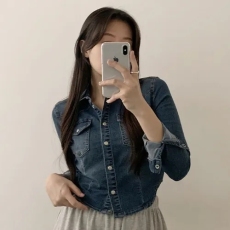 批发已出货 chic休闲发白<b class='q'>牛仔</b>短裤<b class='q'>外套</b>