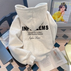 批发情侣潮牌字母连帽卫衣男女大码加绒加厚冬季oversize高街重磅外套