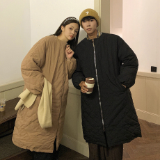 批发2024新款中长款棉服休闲宽松<b class='q'>复古</b><b class='q'>日系</b>男女情侣秋冬潮流