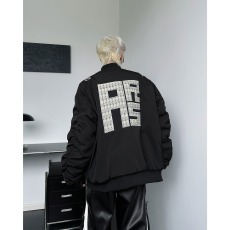批发美式字母刺绣飞行员棒球服vintage夹克国潮宽松情侣棉服外套