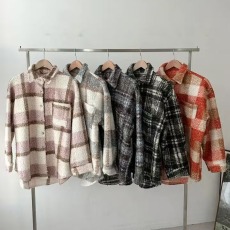 批发韩版秋冬卷卷毛呢<b class='q'>格子</b><b class='q'>衬衫</b>经典原宿风休闲懒惰百搭<b class='q'>衬衣</b>女外套