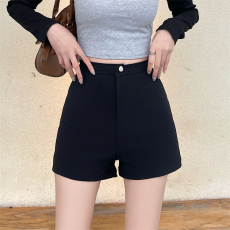批发实拍实价辣妹热裤高腰休闲裤女弹力<b class='q'>紧身</b>黑色短裤夏季显瘦打底短裤