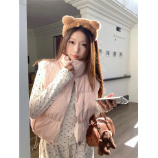 批发实拍实价~双面穿棉服背心马甲女+波点打底针织衫+加绒<b class='q'>碎花</b>阔腿裤