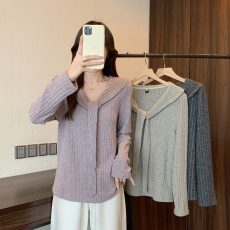 批发实拍2025秋装新款胖mm大码女假两件披肩长袖<b class='q'>T</b><b class='q'>恤</b>设计感海军领上衣