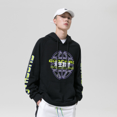 批发实拍潮牌连帽卫衣男秋冬纯棉宽松高街<b class='q'>嘻哈</b>套头帽衫