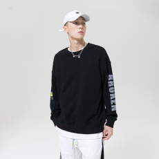 批发实拍潮牌卫衣男秋冬纯棉韩版宽松高街<b class='q'>嘻哈</b>百搭圆领长袖体恤