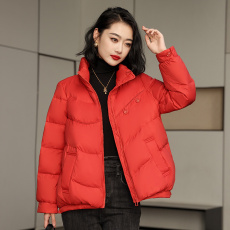 批发羽绒服冬季新款轻薄休闲防风保暖白鸭绒i潮流时尚立领女短款外套