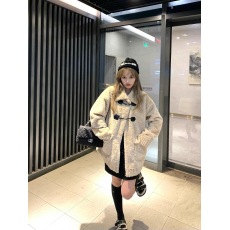 批发 日系复古翻领羊羔绒外套宽松百搭加厚毛茸茸大衣